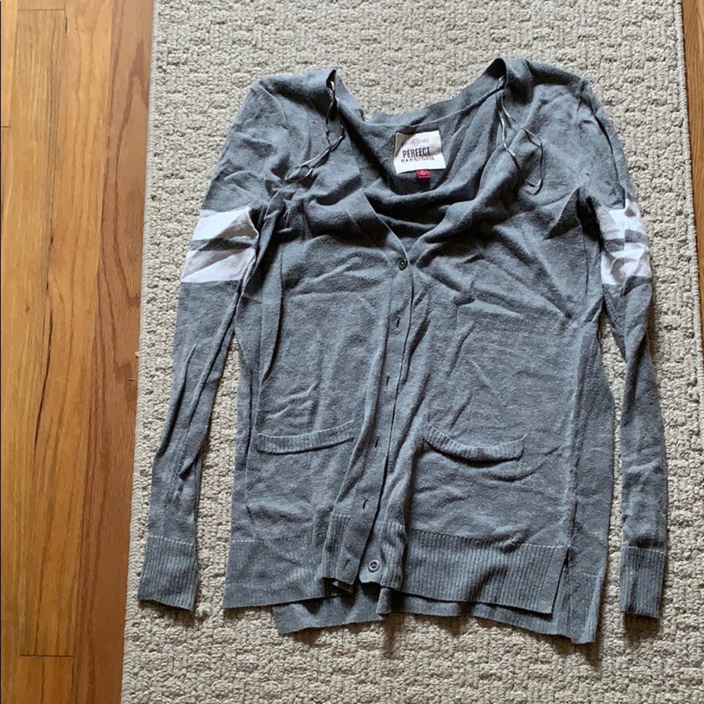 Gray cardigan